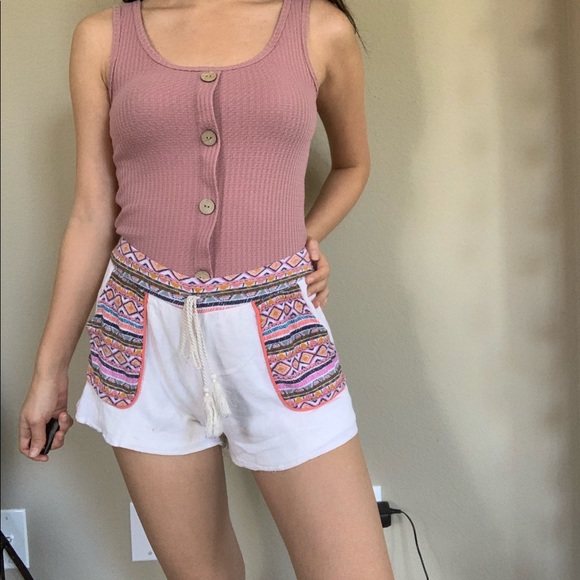 XHILARATION BOHO PINK SHORTS - Picture 4 of 5